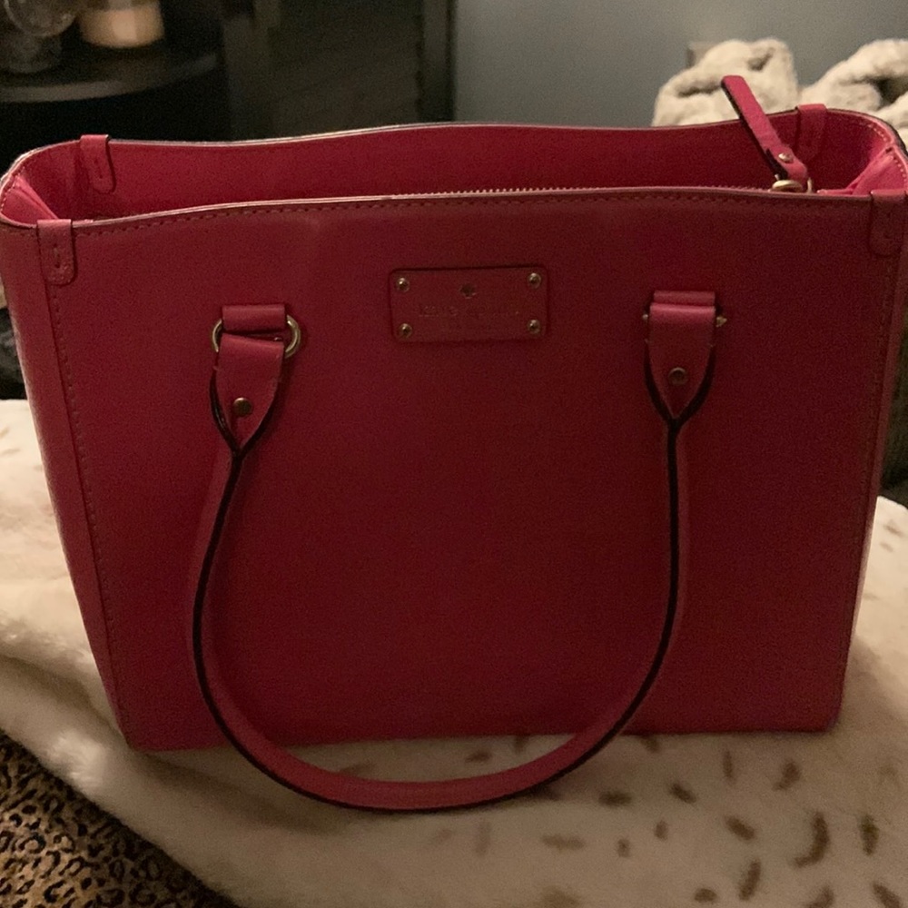 Kate Spade tote in unique hot pink